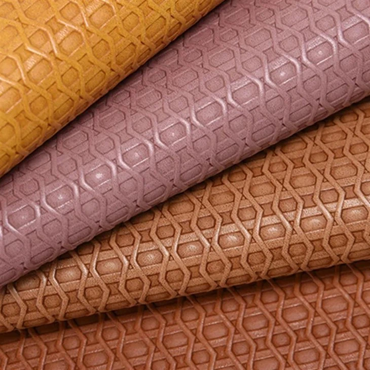 PVC Vintage Woven Pattern Artificial Synthetic Leather For Bag Shoes Sofa Car Wallet Decorate Belt Faux Leather Fabric